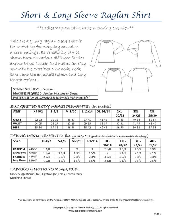 Raglan Shirt Sewing Pattern - Image 17