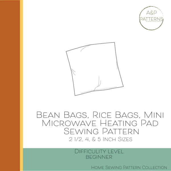 Rice & Bean Bags, Heating Pad PDF Sewing Pattern