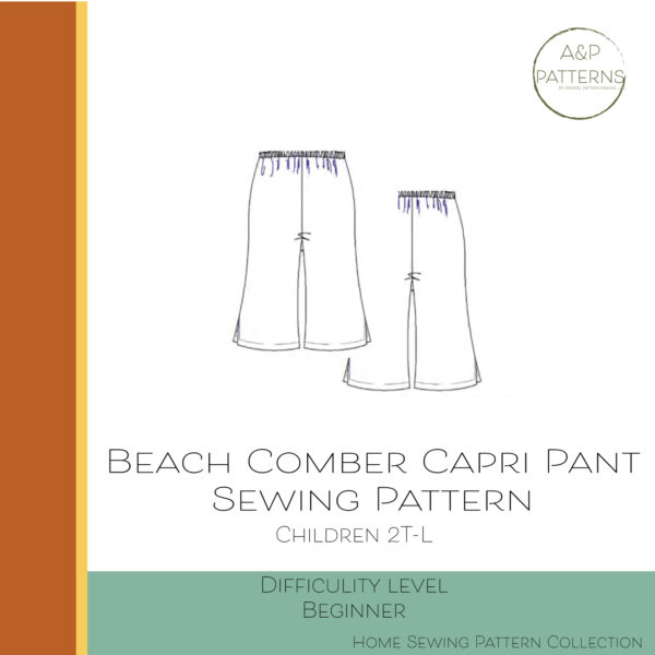 Beach Comber Capri Pant Sewing Pattern