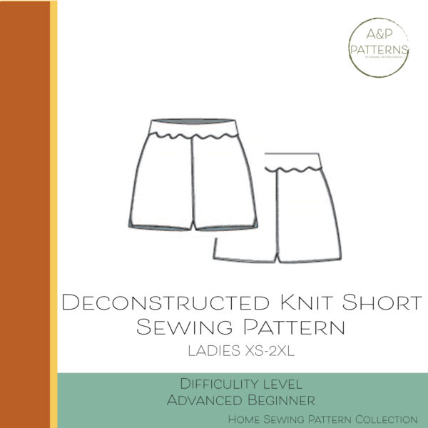 Deconstructed Knit Short Sewing Pattern-**CLEARANCE SALE**