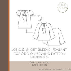 Peasant Top Long & Short Sleeve Add-on Pattern