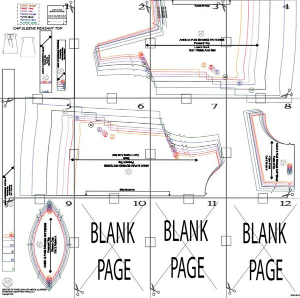 Cap Sleeve Peasant Top Sewing Pattern - Image 11