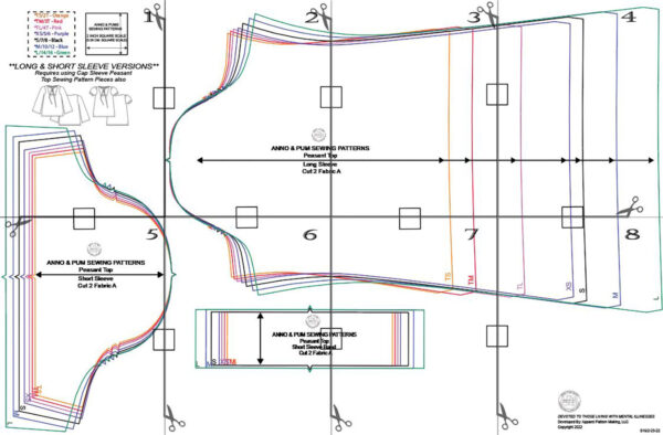 Long & Short Sleeve Peasant Top Add-on Sewing Pattern - Image 12