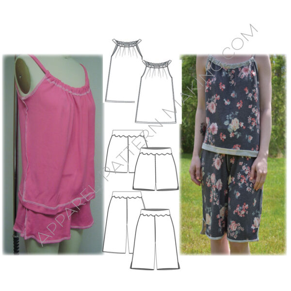 3 Patterns in 1! - Knit Top, Short, & Capri Sewing Pattern - Image 2