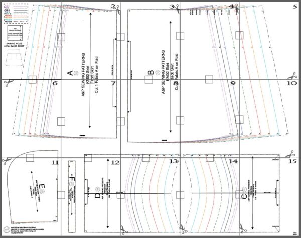 Spring Rose Skirt Sewing Pattern